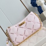 Louis Vuitton Liv Pochette M29495 Monogram Empreinte leather handbag with gold chain and double zip closure