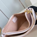 Louis Vuitton Liv Pochette M29495 Monogram Empreinte leather handbag with gold chain and double zip closure