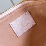 Louis Vuitton Liv Pochette M29495 Monogram Empreinte leather handbag with gold chain and double zip closure