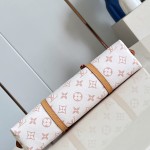  Louis Vuitton Squire East West Bag M2A457 Monogram canvas handbag with leather trim and gold padlock