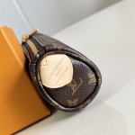 Louis Vuitton Pochette Pencil M28059 Monogram canvas cosmetic pouch with gold hook clasp