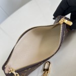 Louis Vuitton Pochette Pencil M28059 Monogram canvas cosmetic pouch with gold hook clasp