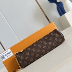 Louis Vuitton Pochette Pencil M28059 Monogram canvas cosmetic pouch with gold hook clasp
