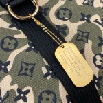 Louis Vuitton-style Takashi Murakami M95783 camouflage Monogram tote bag with spacious interior