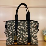 Louis Vuitton-style Takashi Murakami M95783 camouflage Monogram tote bag with spacious interior