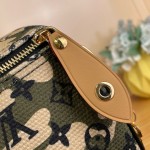Louis Vuitton-style Keepall Bandoulière 35 M95773 and Keepall 55 M95774 vintage camouflage travel bags
