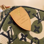 Louis Vuitton-style Keepall Bandoulière 35 M95773 and Keepall 55 M95774 vintage camouflage travel bags