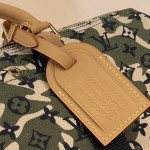 Louis Vuitton-style Keepall Bandoulière 35 M95773 and Keepall 55 M95774 vintage camouflage travel bags