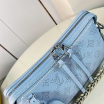 Louis Vuitton Mahina Hand It All Small Bag M24255 perforated calf leather handbag with braided chain handle