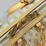 Louis Vuitton Speedy Bandoulière 20 M29459 LV Stamp canvas handbag with striped mini Monogram design