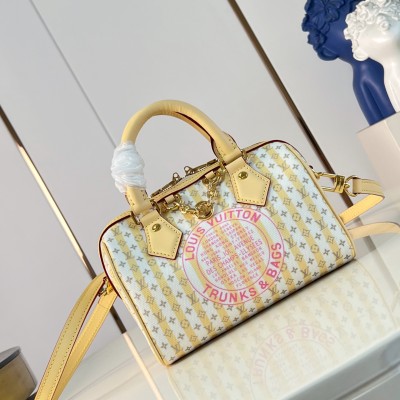 Louis Vuitton - Speedy P9 Bandoulière 30 M26180 Black Studded Leather Replica Handbag