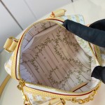 Louis Vuitton Speedy Bandoulière 20 M29459 LV Stamp canvas handbag with striped mini Monogram design
