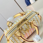 Louis Vuitton Speedy Bandoulière 20 M29459 LV Stamp canvas handbag with striped mini Monogram design