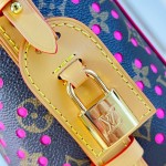 Louis Vuitton All In BB Bag M29075 Monogram Perfo canvas handbag with front pocket and padlock