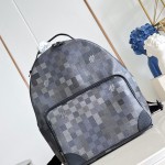 Louis Vuitton Discovery Cargo Backpack M28785 Monogram Midnight coated canvas backpack with front zip pocket