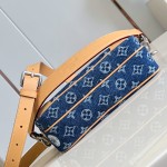 Louis Vuitton Nil Crossbody Bag M27553 Monogram denim handbag with floral embroidery