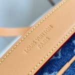 Louis Vuitton Nil Crossbody Bag M27553 Monogram denim handbag with floral embroidery