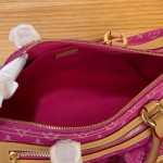 Louis Vuitton-style vintage denim shoulder bag M95019 blue M95214 pink and M95215 green