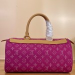 Louis Vuitton-style vintage denim shoulder bag M95019 blue M95214 pink and M95215 green