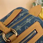 Louis Vuitton-style vintage denim shoulder bag M95019 blue M95214 pink and M95215 green