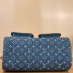 Louis Vuitton-style vintage denim shoulder bag M95019 blue M95214 pink and M95215 green