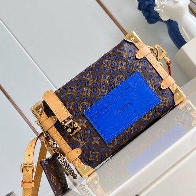 Louis Vuitton - Side Trunk Medium Bag M28490 Monogram Perfo Canvas Replica Handbag
