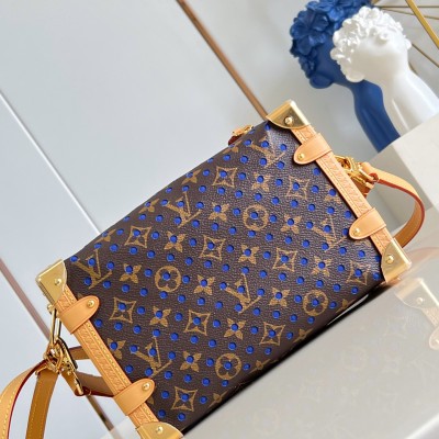 Louis Vuitton - Side Trunk Medium Bag M28490 Monogram Perfo Canvas Replica Handbag