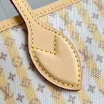  Louis Vuitton LV Stamp Neverfull MM M28457 mini Monogram canvas tote bag with LV Circle charm