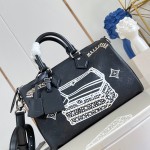 Louis Vuitton Speedy P9 Bandoulière 30 M26175 Nigo graffiti Monogram leather handbag