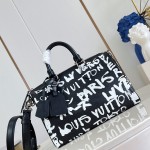 Louis Vuitton Speedy P9 Bandoulière 30 M26175 Nigo graffiti Monogram leather handbag