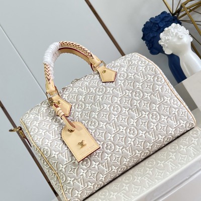 Louis Vuitton - Speedy Soft 30 M28479 Monogram Emblème Jacquard Canvas Handbag