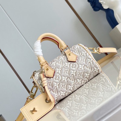 Louis Vuitton - Nano Speedy M28502 Monogram Emblème Jacquard Canvas Mini Handbag