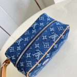 Louis Vuitton Locker Dopp Kit M28363 Monogram denim floral embroidered toiletry bag
