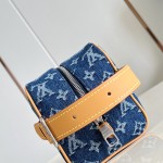 Louis Vuitton Locker Dopp Kit M28363 Monogram denim floral embroidered toiletry bag