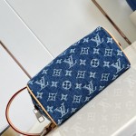 Louis Vuitton Locker Dopp Kit M28363 Monogram denim floral embroidered toiletry bag