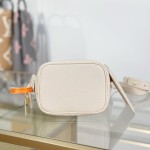 Louis Vuitton All In BB M2A356 white premium handbag with steel hardware 18cm