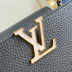 Louis Vuitton Capucines East West Mini M29443 Sunbeam Taurillon leather handbag with beaded chain