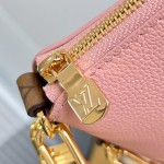 Louis Vuitton Multipass M2A063 2026 Pre-Fall cowhide leather handbag with Monogram canvas and braided chain