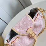 Louis Vuitton Odyssée Small M29974 Monogram Emblème jacquard canvas handbag with leather address tag