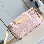 Louis Vuitton Odyssée Small M29974 Monogram Emblème jacquard canvas handbag with leather address tag