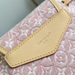 Louis Vuitton Odyssée Small M29974 Monogram Emblème jacquard canvas handbag with leather address tag