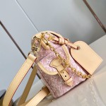 Louis Vuitton Odyssée Small M29974 Monogram Emblème jacquard canvas handbag with leather address tag