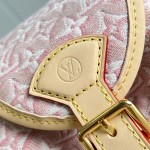 Louis Vuitton Odyssée Small M29974 Monogram Emblème jacquard canvas handbag with leather address tag