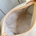 Louis Vuitton-style CarryAll East-West M2A136 Monogram Emblème jacquard canvas handbag with cowhide leather trim