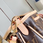 Louis Vuitton Nano Frivole M29537 Monogram canvas handbag with VVN leather trim and removable shoulder strap