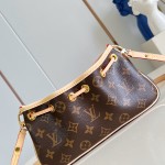 Louis Vuitton Nano Frivole M29537 Monogram canvas handbag with VVN leather trim and removable shoulder strap