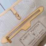  Louis Vuitton Neverfull MM M2A381 Monogram Emblème jacquard canvas tote bag with cowhide leather trim