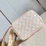 Louis Vuitton All In BB M2A377 Monogram Emblème jacquard canvas handbag with cowhide leather trim and padlock