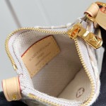 Louis Vuitton All In BB M2A377 Monogram Emblème jacquard canvas handbag with cowhide leather trim and padlock