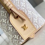 Louis Vuitton All In BB M2A377 Monogram Emblème jacquard canvas handbag with cowhide leather trim and padlock